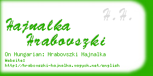 hajnalka hrabovszki business card